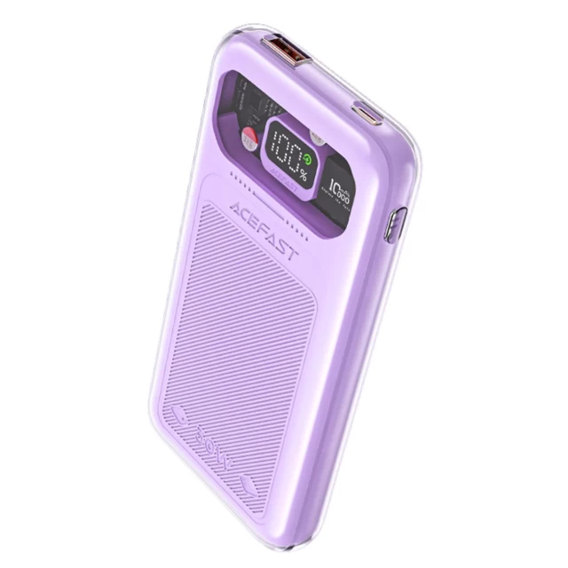 Портативний зарядний пристрій Acefast Sparkling Series (М1) 30W 10000mAh USB-A/USB-C Purple (6974316281993)