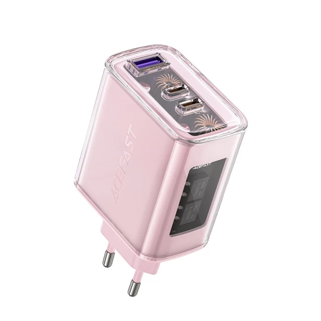 Мережевий зарядний пристрій Acefast A45 65W 2xUSB-C | USB-A Purple Alfalfa (A45-purple)