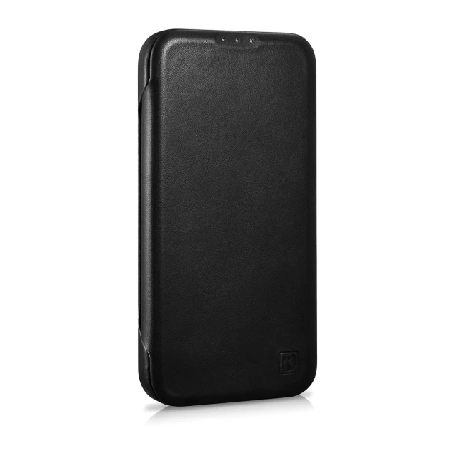 Чохол iCarer CE Oil Wax Premium Leather Folio Case для iPhone 14 Black with MagSafe (AKI14220705-BK)