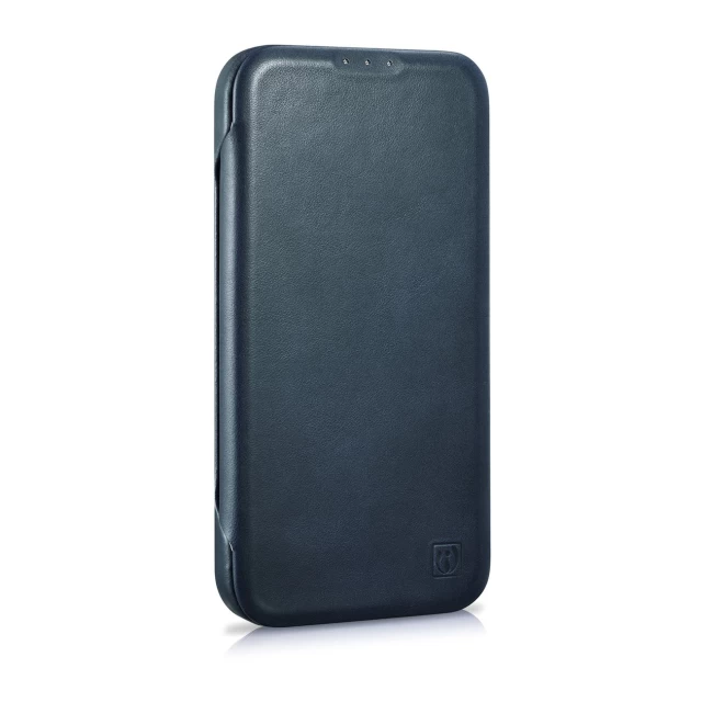 Чехол iCarer CE Oil Wax Premium Leather Folio Case для iPhone 14 Blue with MagSafe (AKI14220705-BU)