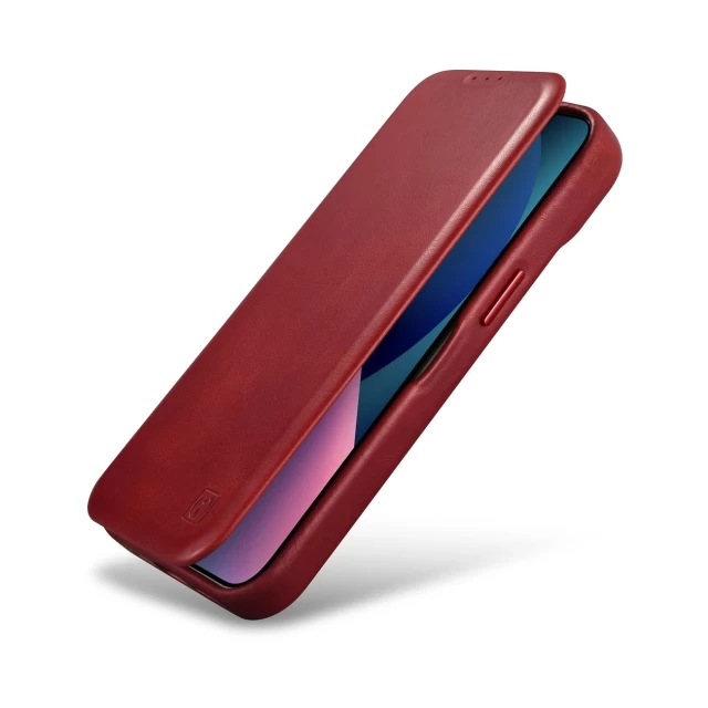Чохол iCarer CE Oil Wax Premium Leather Folio Case для iPhone 14 Red with MagSafe (AKI14220705-RD)
