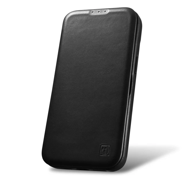Чохол iCarer CE Oil Wax Premium Leather Folio Case для iPhone 14 Pro Black with MagSafe (AKI14220706-BK)