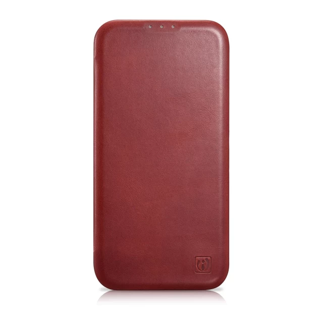 Чохол iCarer CE Oil Wax Premium Leather Folio Case для iPhone 14 Pro Red with MagSafe (AKI14220706-RD)