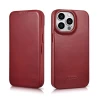 Чехол iCarer CE Oil Wax Premium Leather Folio Case для iPhone 14 Pro Red with MagSafe (AKI14220706-RD)