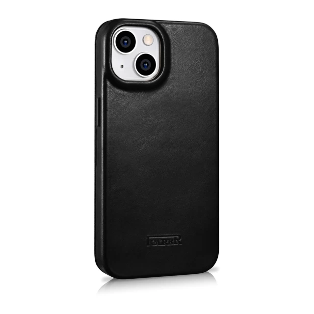 Чехол iCarer CE Oil Wax Premium Leather Folio Case для iPhone 14 Plus Black with MagSafe (AKI14220707-BK)