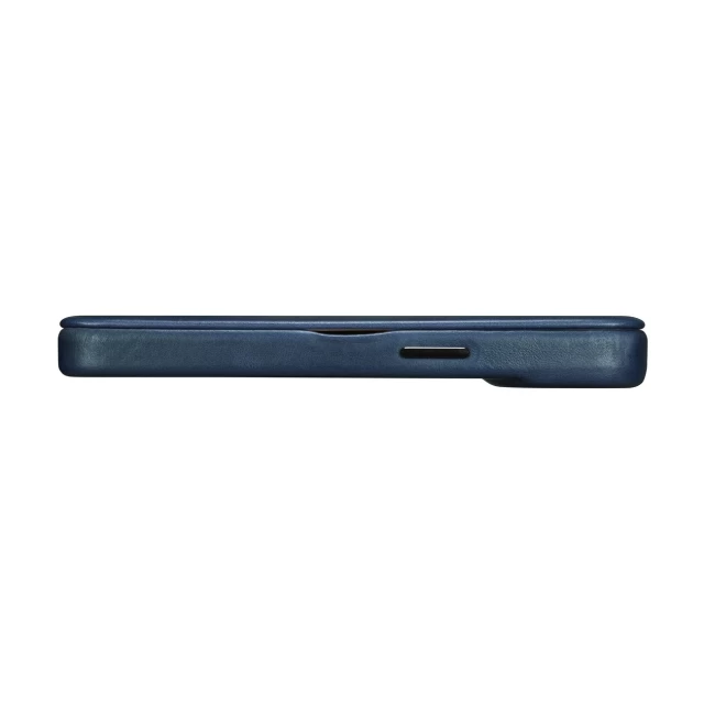 Чохол iCarer CE Oil Wax Premium Leather Folio Case для iPhone 14 Plus Blue with MagSafe (AKI14220707-BU)