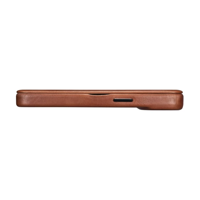 Чехол iCarer CE Oil Wax Premium Leather Folio Case для iPhone 14 Pro Max Brown with MagSafe (AKI14220708-BN)