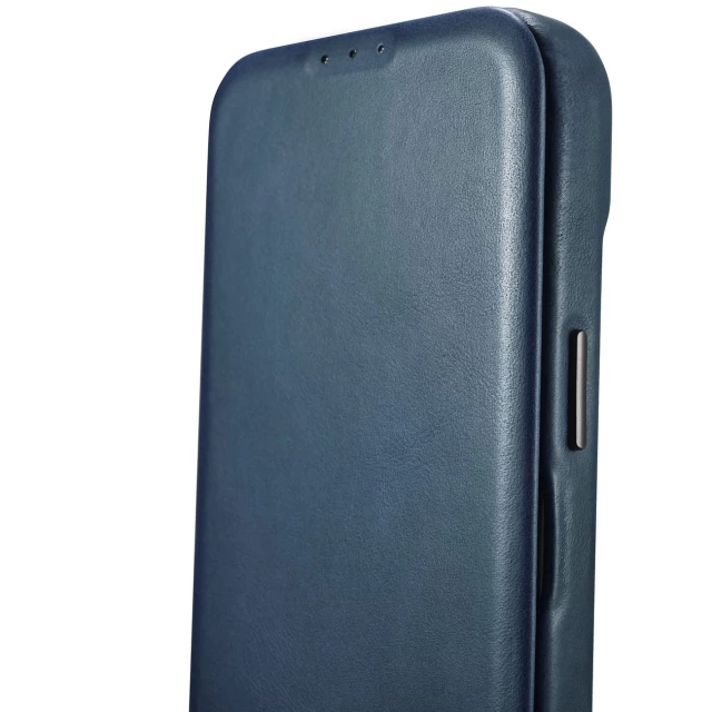 Чохол iCarer CE Oil Wax Premium Leather Folio Case для iPhone 14 Pro Max Blue with MagSafe (AKI14220708-BU)