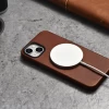 Чехол iCarer Oil Wax Premium Leather Case для iPhone 14 Brown with MagSafe (WMI14220701-RB)