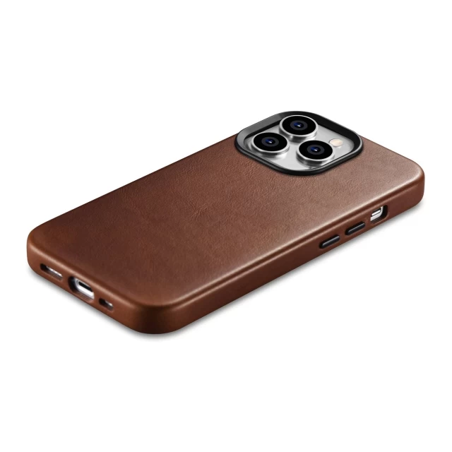 Чехол iCarer Oil Wax Premium Leather Case для iPhone 14 Pro Brown with MagSafe (WMI14220702-RB)