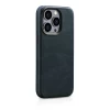 Чохол iCarer Oil Wax Premium Leather Case для iPhone 14 Pro Dark Blue with MagSafe (WMI14220702-BU)