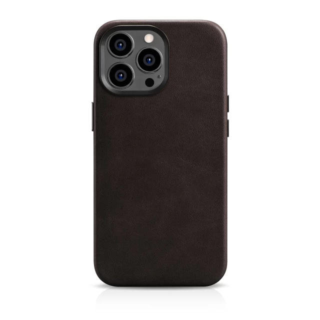 Чехол iCarer Oil Wax Premium Leather Case для iPhone 14 Pro Brown with MagSafe (WMI14220702-BN)