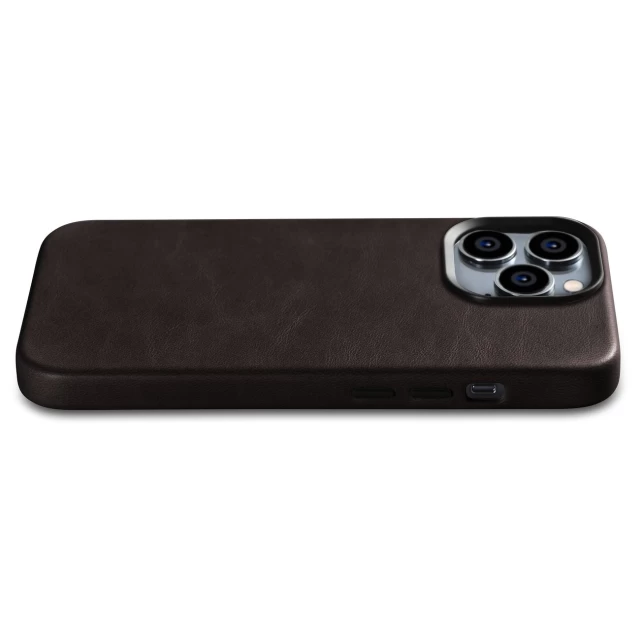 Чохол iCarer Oil Wax Premium Leather Case для iPhone 14 Pro Brown with MagSafe (WMI14220702-BN)