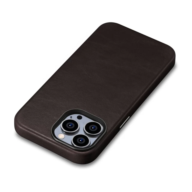 Чехол iCarer Oil Wax Premium Leather Case для iPhone 14 Pro Brown with MagSafe (WMI14220702-BN)