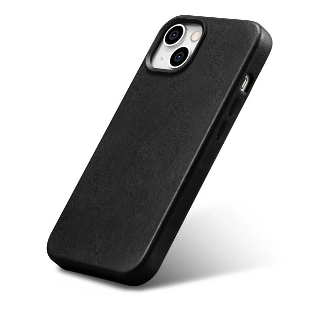 Чохол iCarer Oil Wax Premium Leather Case для iPhone 14 Plus Black with MagSafe (WMI14220703-BK)