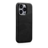 Чохол iCarer Oil Wax Premium Leather Case для iPhone 14 Pro Max Black with MagSafe (WMI14220704-BK)