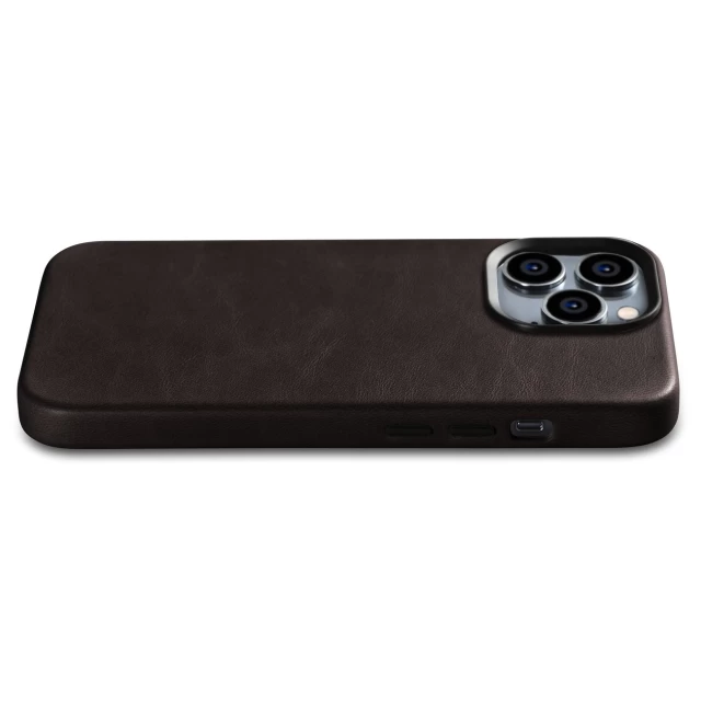 Чохол iCarer Oil Wax Premium Leather Case для iPhone 14 Pro Max Brown with MagSafe (WMI14220704-BN)