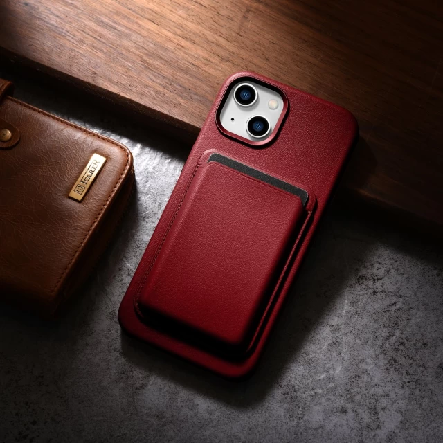 Чехол iCarer Leather Cover Case для iPhone 14 Red with MagSafe (WMI14220705-RD)