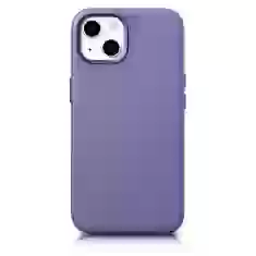 Чехол iCarer Leather Cover Case для iPhone 14 Light Purple with MagSafe (WMI14220705-LP)