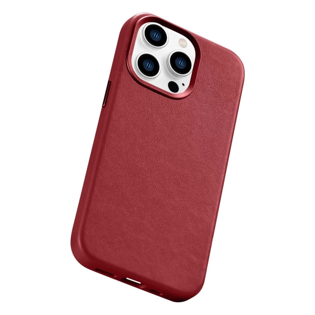 Чохол iCarer Leather Cover Case для iPhone 14 Pro Red with MagSafe (WMI14220706-RD)
