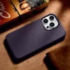 Чохол iCarer Leather Cover Case для iPhone 14 Pro Dark Purple with MagSafe (WMI14220706-DP)