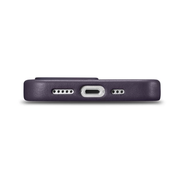 Чехол iCarer Leather Cover Case для iPhone 14 Pro Dark Purple with MagSafe (WMI14220706-DP)