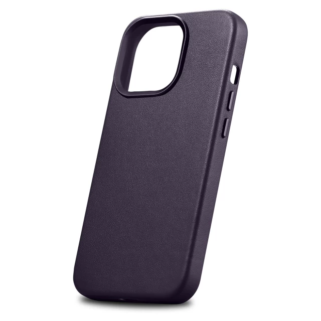 Чохол iCarer Leather Cover Case для iPhone 14 Pro Dark Purple with MagSafe (WMI14220706-DP)