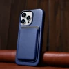 Чохол iCarer Leather Cover Case для iPhone 14 Pro Blue with MagSafe (WMI14220706-BU)