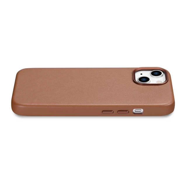 Чехол iCarer Leather Cover Case для iPhone 14 Plus Brown with MagSafe (WMI14220707-BN)