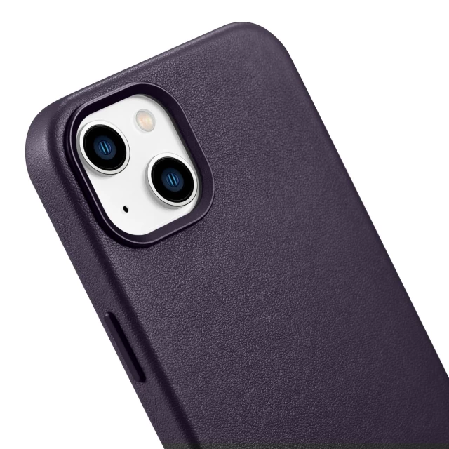 Чехол iCarer Leather Cover Case для iPhone 14 Plus Dark Purple with MagSafe (WMI14220707-DP)