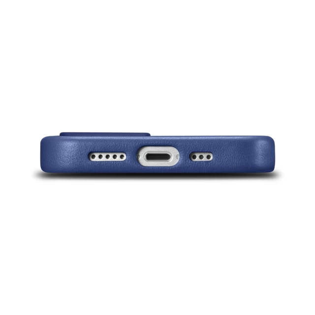 Чохол iCarer Leather Cover Case для iPhone 14 Plus Blue with MagSafe (WMI14220707-BU)