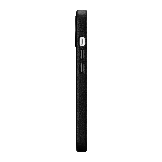 Чехол iCarer Litchi Premium Leather Case для iPhone 14 Black with MagSafe (WMI14220709-BK)