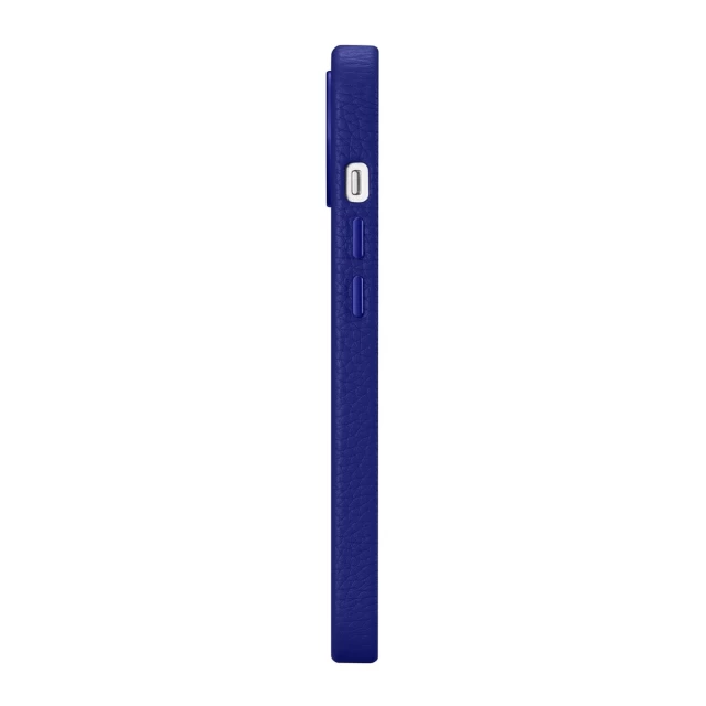 Чохол iCarer Litchi Premium Leather Case для iPhone 14 Dark Blue with MagSafe (WMI14220709-DB)