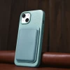 Чехол iCarer Litchi Premium Leather Case для iPhone 14 Green with MagSafe (WMI14220709-GN)