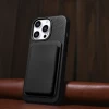 Чохол iCarer Litchi Premium Leather Case для iPhone 14 Pro Black with MagSafe (WMI14220710-BK)