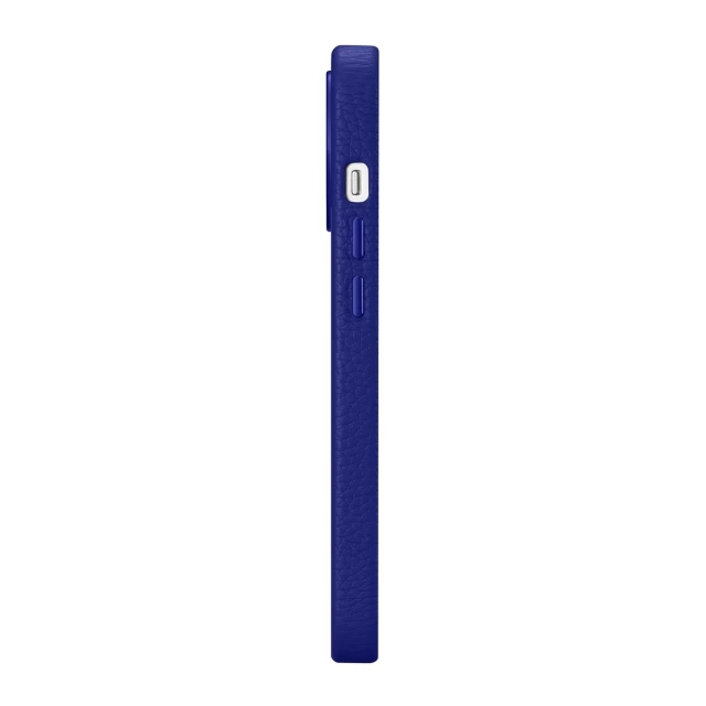Чохол iCarer Litchi Premium Leather Case для iPhone 14 Pro Dark Blue with MagSafe (WMI14220710-DB)