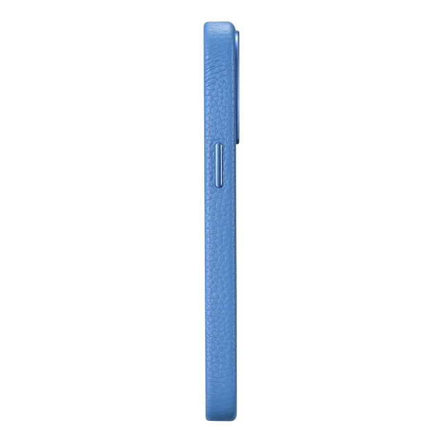 Чехол iCarer Litchi Premium Leather Case для iPhone 14 Pro Light Blue with MagSafe (WMI14220710-LB)