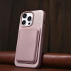 Чохол iCarer Litchi Premium Leather Case для iPhone 14 Pro Pink with MagSafe (WMI14220710-PK)