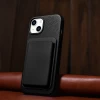 Чехол iCarer Litchi Premium Leather Case для iPhone 14 Plus Black with MagSafe (WMI14220711-BK)