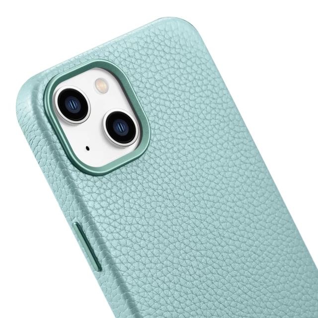 Чехол iCarer Litchi Premium Leather Case для iPhone 14 Plus Green with MagSafe (WMI14220711-GN)