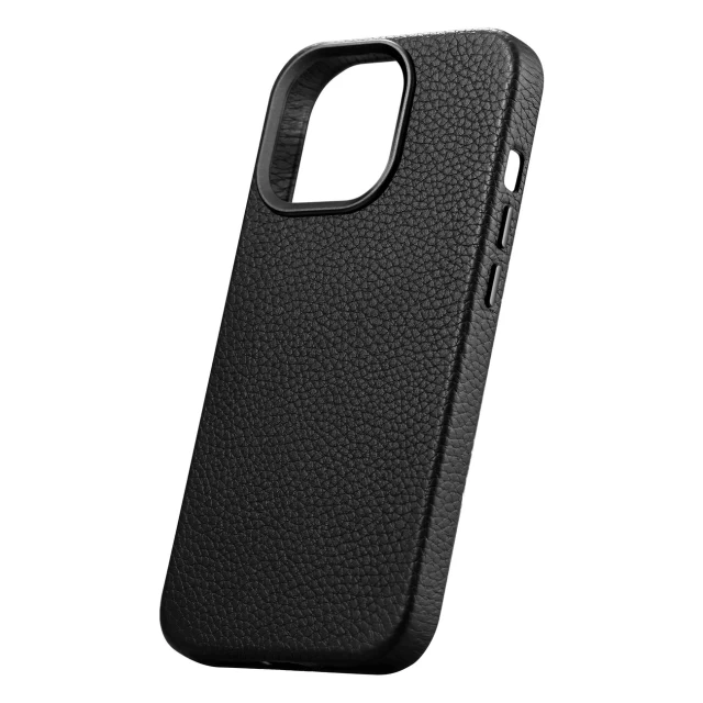 Чохол iCarer Litchi Premium Leather Case для iPhone 14 Pro Max Black with MagSafe (WMI14220712-BK)