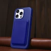 Чехол iCarer Litchi Premium Leather Case для iPhone 14 Pro Max Dark Blue with MagSafe (WMI14220712-DB)