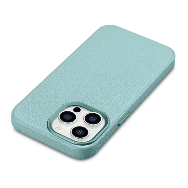 Чохол iCarer Litchi Premium Leather Case для iPhone 14 Pro Max Green with MagSafe (WMI14220712-GN)
