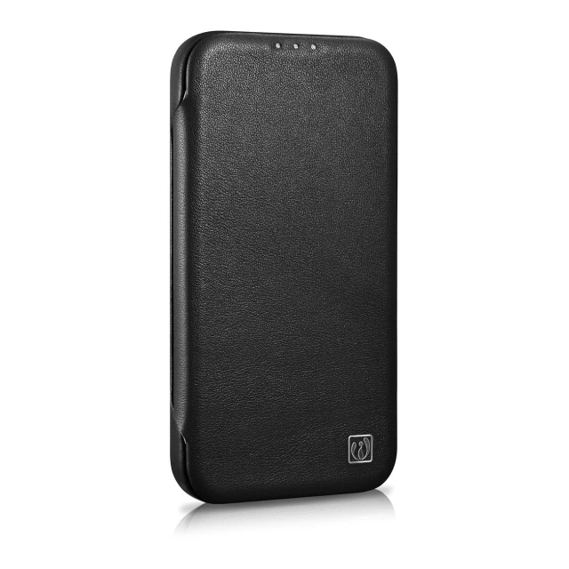Чехол iCarer CE Premium Leather Folio Case для iPhone 14 Black with MagSafe (WMI14220713-BK)