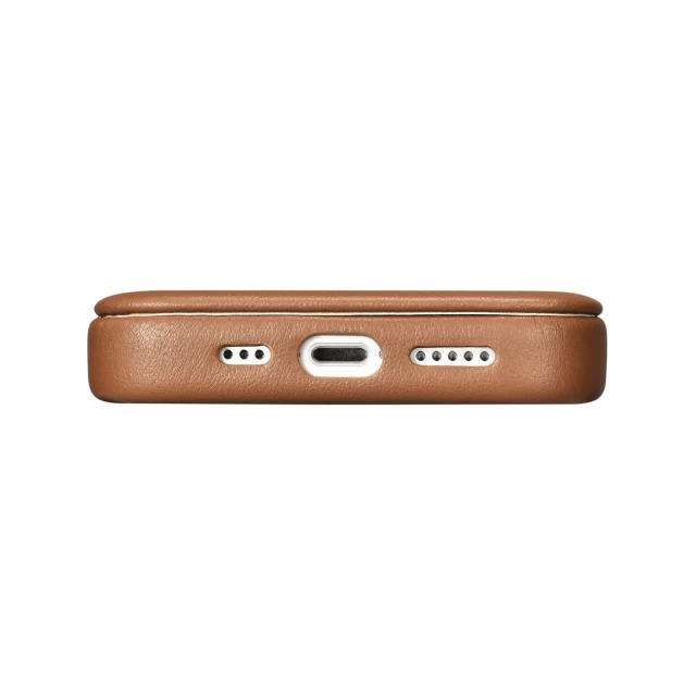 Чохол iCarer CE Premium Leather Folio Case для iPhone 14 Brown with MagSafe (WMI14220713-BN)