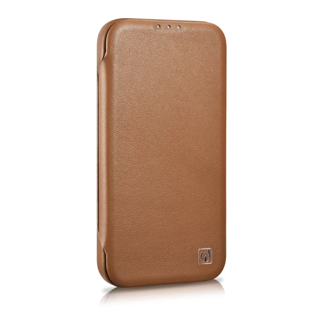 Чохол iCarer CE Premium Leather Folio Case для iPhone 14 Brown with MagSafe (WMI14220713-BN)