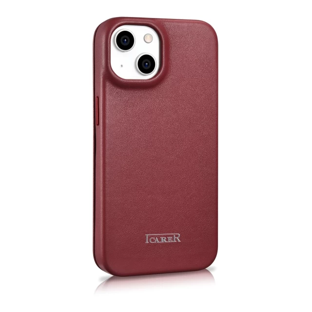 Чохол iCarer CE Premium Leather Folio Case для iPhone 14 Red with MagSafe (WMI14220713-RD)