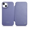 Чехол iCarer CE Premium Leather Folio Case для iPhone 14 Light Purple with MagSafe (WMI14220713-LP)