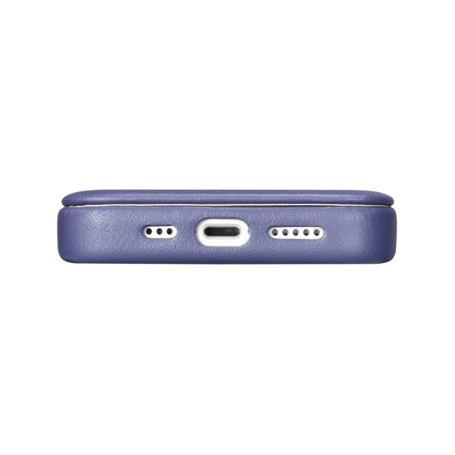 Чохол iCarer CE Premium Leather Folio Case для iPhone 14 Light Purple with MagSafe (WMI14220713-LP)
