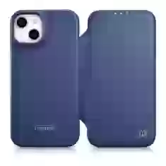 Чехол iCarer CE Premium Leather Folio Case для iPhone 14 Blue with MagSafe (WMI14220713-BU)